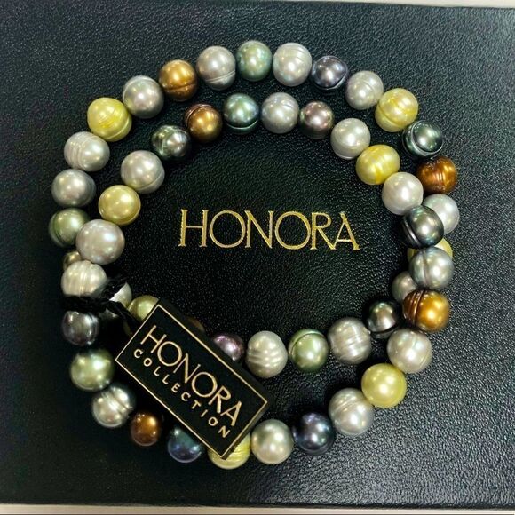 2-Honora Multi Colored Stretchy Bracelets "Dark Multi Collection" NWTS! - Picture 2 of 6